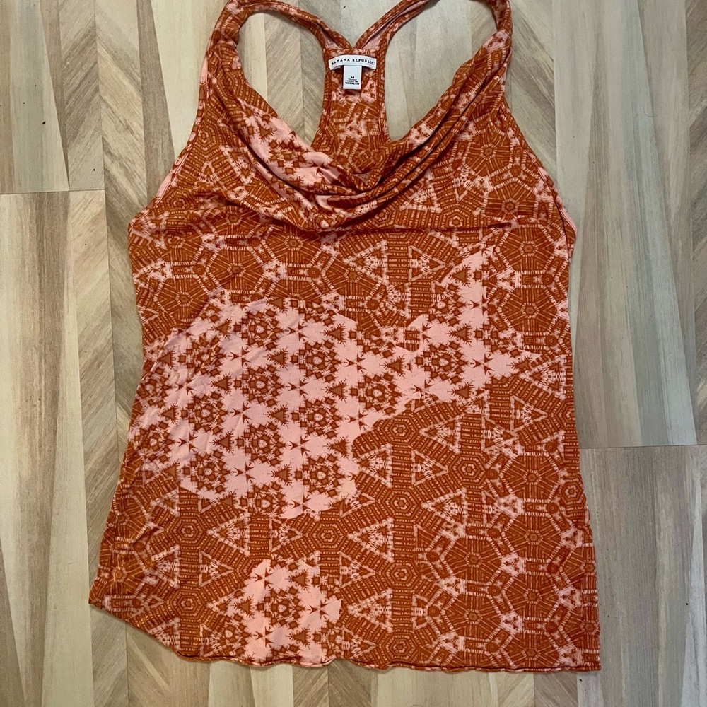 BR burnt orange Aztec tank